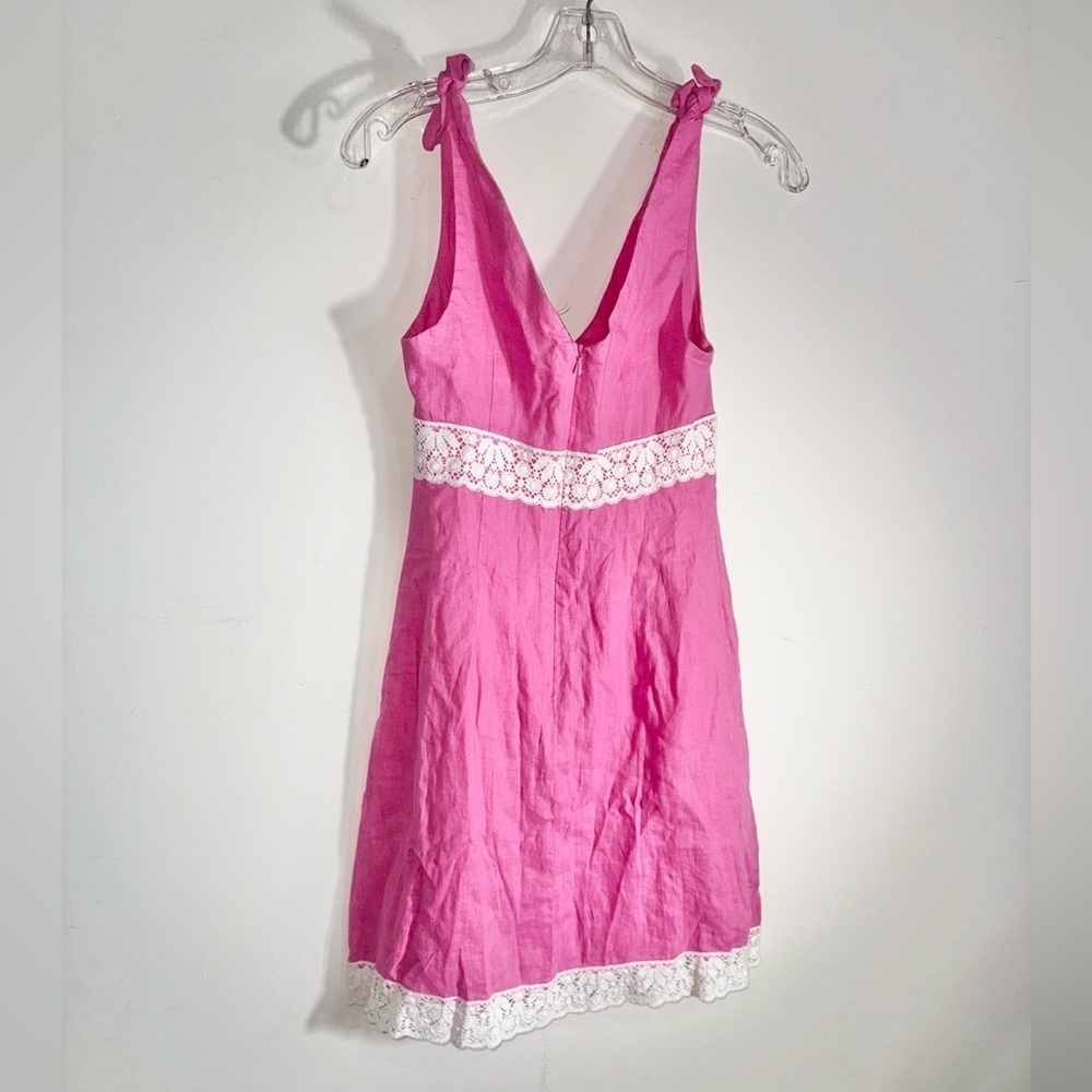 Lilly Pulitzer Vintage Linen Tie Shoulder Dress